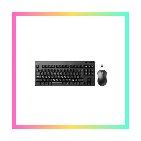 他サイト： エレコム キーボード マウスセット ワイヤレス (レシーバー付属) メンブレン コンパクトキーボード ブラック TK-FDM105MBKの商品画像