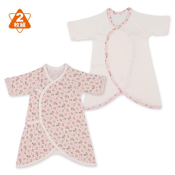 2枚組フライスコンビ肌着 ボタン式 チェリー 新生児 50 60cm 西松屋 Yahoo 店 通販 Yahoo ショッピング