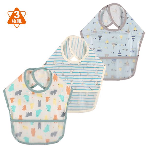 3枚組袖なし食事用エプロン くま ボーダー テント 西松屋 Yahoo 店 通販 Yahoo ショッピング