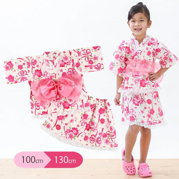 甚平ドレススカートタイプ帯付き3点セット 花柄 100cm 110cm 1cm 130cm 西松屋 Yahoo 店 通販 Yahoo ショッピング