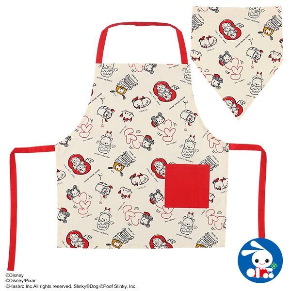 ディズニーツムツム 三角巾付きエプロン ハート 110cm 130cm 西松屋 Yahoo 店 通販 Yahoo ショッピング