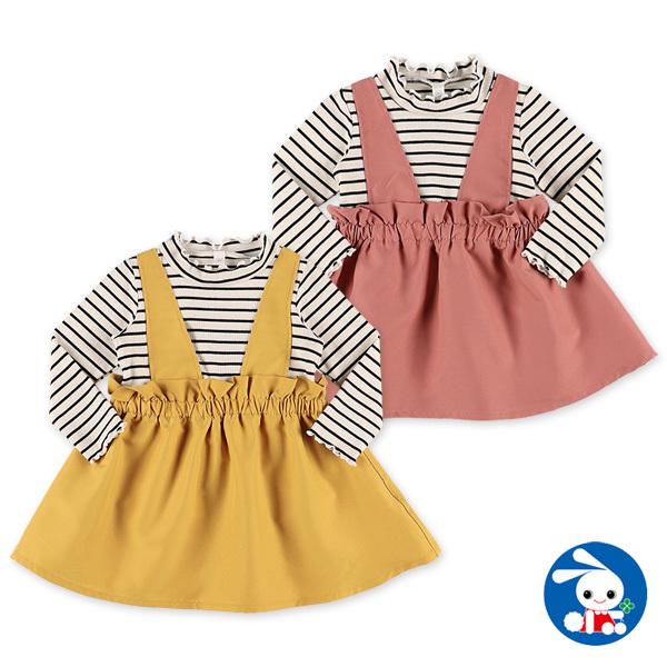 先染めボーダーレイヤード風ワンピース 80cm 90cm 95cm 西松屋 Yahoo 店 通販 Yahoo ショッピング