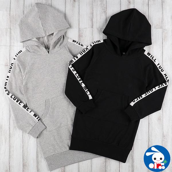 袖ロゴラインパーカーワンピース 130cm 140cm 150cm 女の子 アウトウェア ミニ裏毛 西松屋 Yahoo 店 通販 Yahoo ショッピング