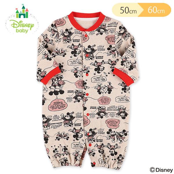 ディズニー クラシック総柄長袖コンビドレス ミッキー 新生児 50 60cm 5412 西松屋 Yahoo 店 通販 Yahoo ショッピング