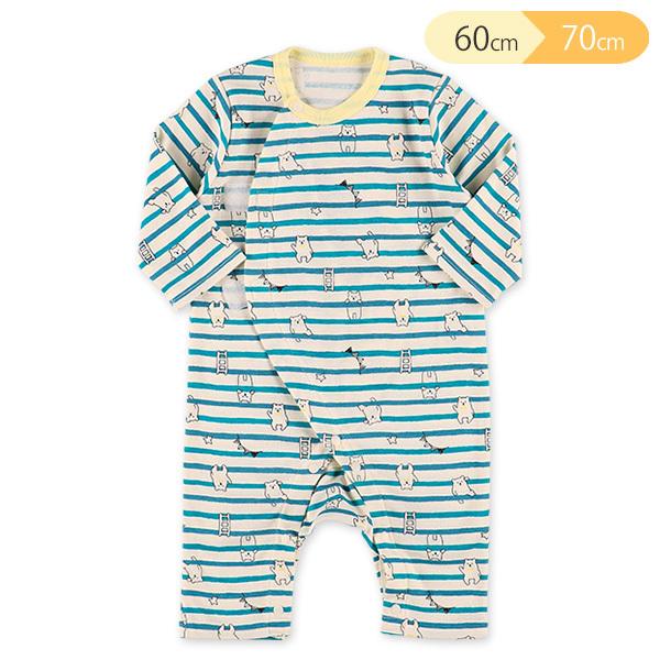 くまボーダー長袖プレオール 60 70cm 西松屋 Yahoo 店 通販 Yahoo ショッピング