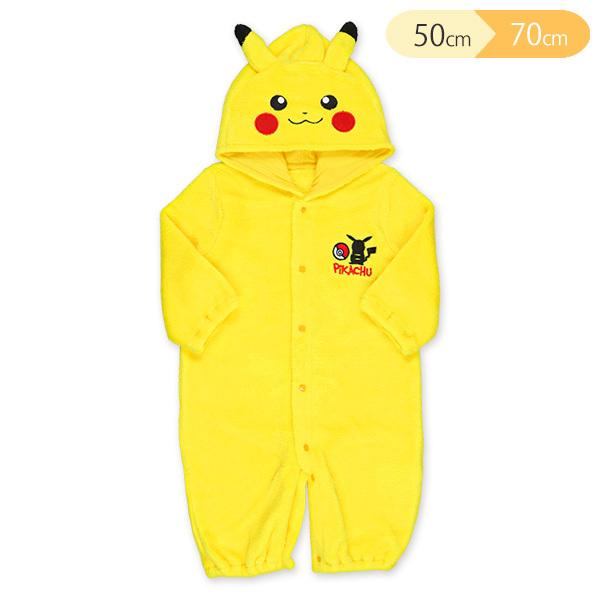 フリース防寒コンビドレス ピカチュウ 新生児 50 70cm 西松屋 Yahoo 店 通販 Yahoo ショッピング