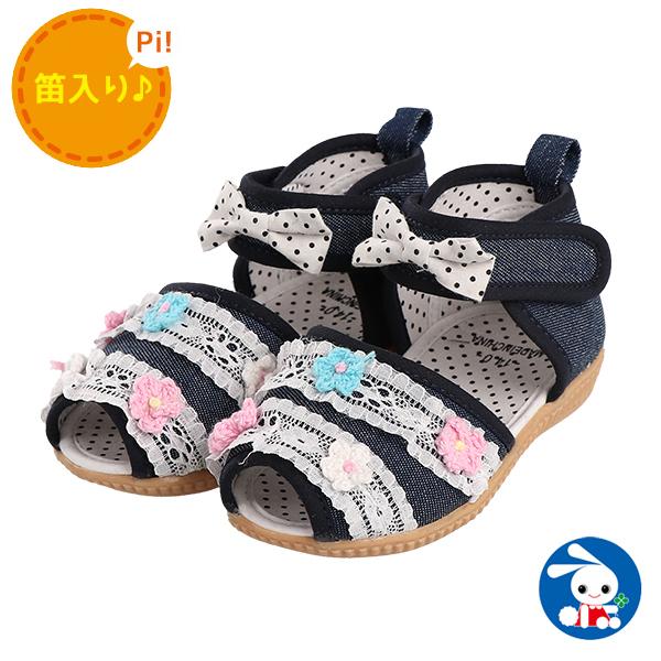 笛付きレース花モチーフ付きベビーサンダル 12cm 13cm 14cm 西松屋 Yahoo 店 通販 Yahoo ショッピング