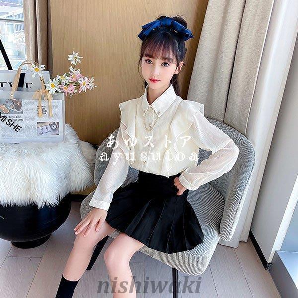 ブラウス キッズ 子供服 女の子 トップス シャツ 白 春秋 長袖 Tシャツ 入学式 卒業式 ワイシャツ カットソー 韓国子供服 ジュニア ベビー服 おしゃれ 可愛い Kodomo 0123sy267 西脇通販 通販 Yahoo ショッピング