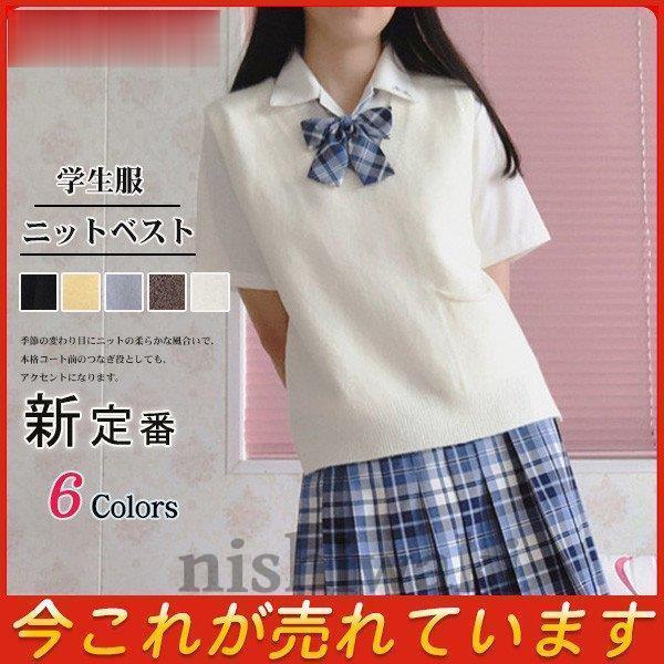 学生服 ベスト レディース セーター プルオーバー Vネック