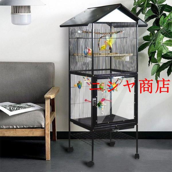 大型 2段式 バードケージ 鳥かご セキセイインコ コザクラインコ