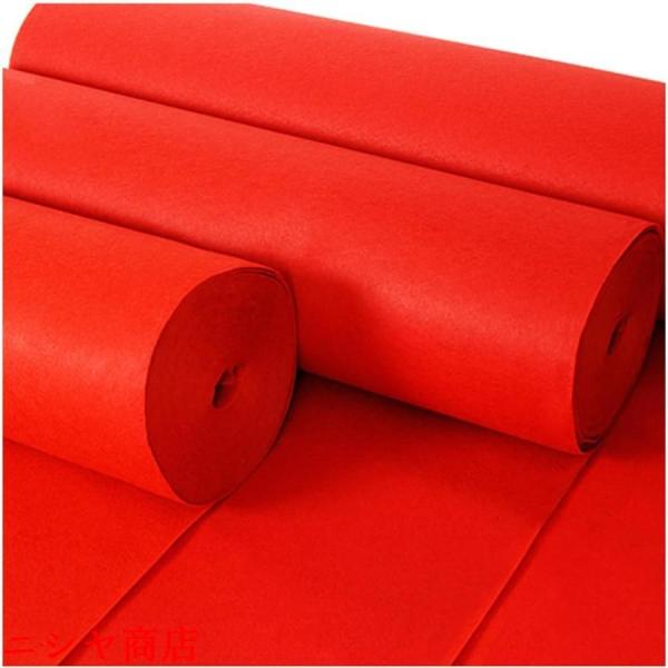 朱赤毛氈（もうせん）、1x3M 展示会用 レッドカーペット、 赤 パンチ