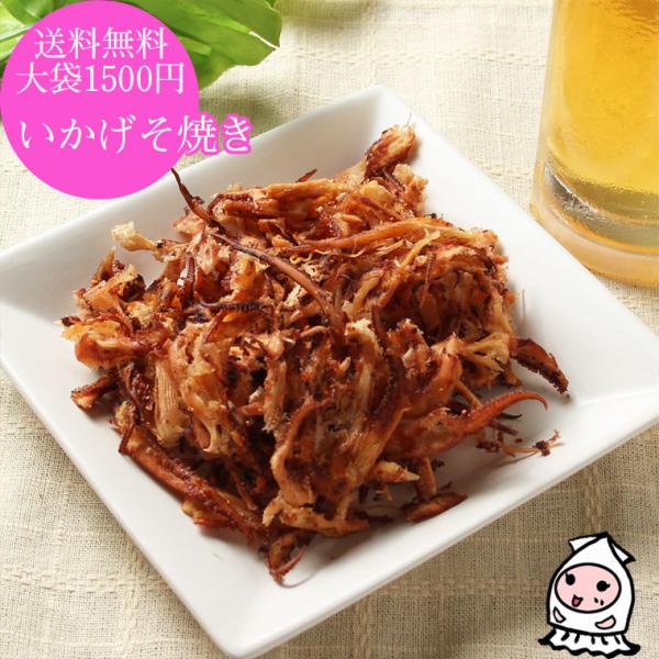 珍味 おつまみ いか ゲソ 乾き物 お取り寄せ 干物 お菓子 酒の肴 お試し 訳あり ゆうパケ送料無料 大袋1500円ポッキリ いかげそ焼き 100g