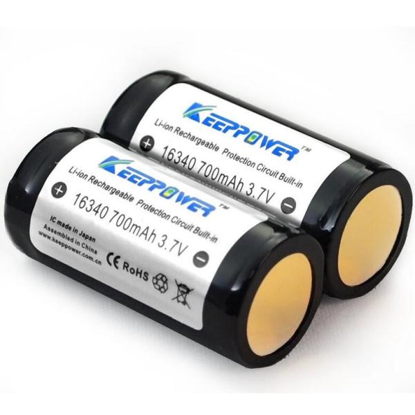 KEEPPOWER  16340 `ECIdr 700mA 3.7V یHt `ECIobe[ [dr 2{Zbg USB[dǉ\
