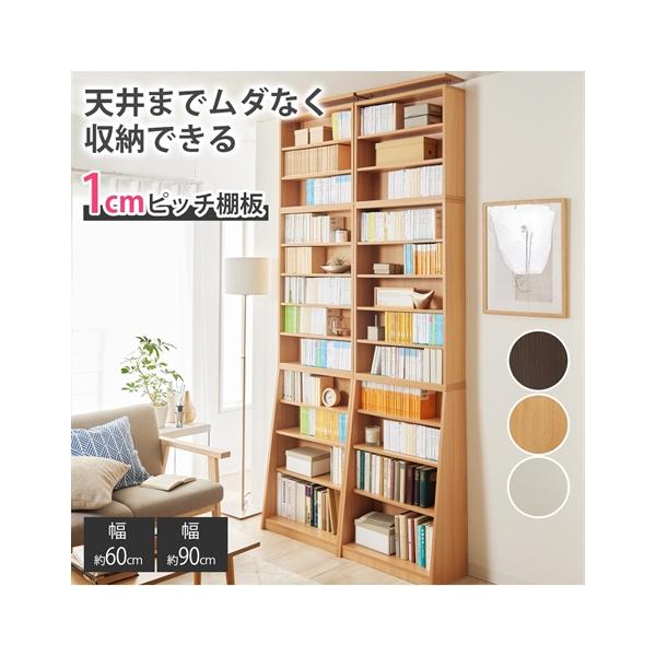 ニッセン（nissen） 1cmピッチ薄型大容量文庫本ラック 幅90cm セット