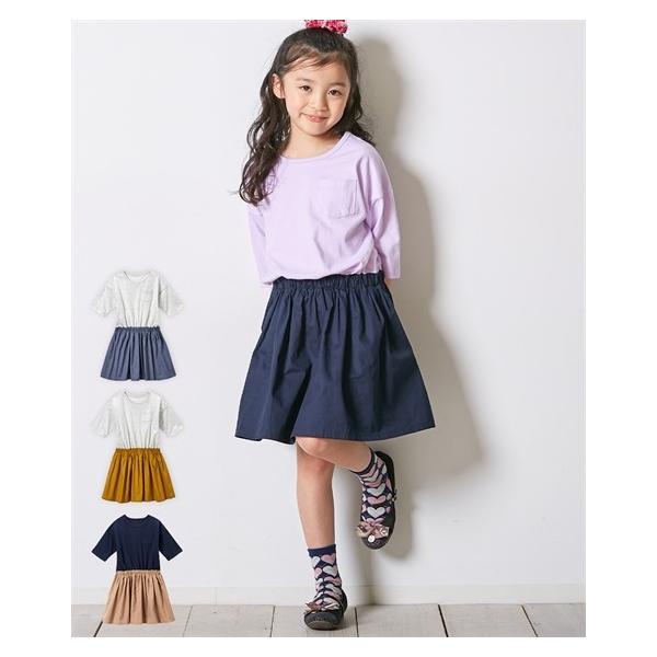 ワンピース キッズ 綿100 異素材ドッキング 女の子 子供服 ジュニア服 チュニック 身長100 110 1 130cm ニッセン Buyee Buyee Japanese Proxy Service Buy From Japan Bot Online
