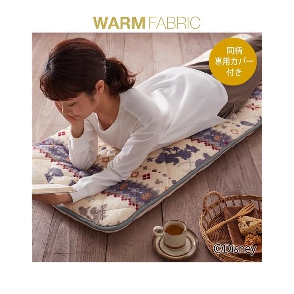【新品】【未使用】ナショナル ミニミニマット あったか〜い座ぶとん ニッセン（nissen） マット 長座布団 ディズニー ミッキー ＆ ミニー