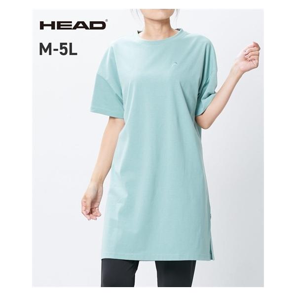 Tシャツ レディース HEAD 549309 接触冷感 UVカット チュニック 夏 M/L/LL ニッセン nissen