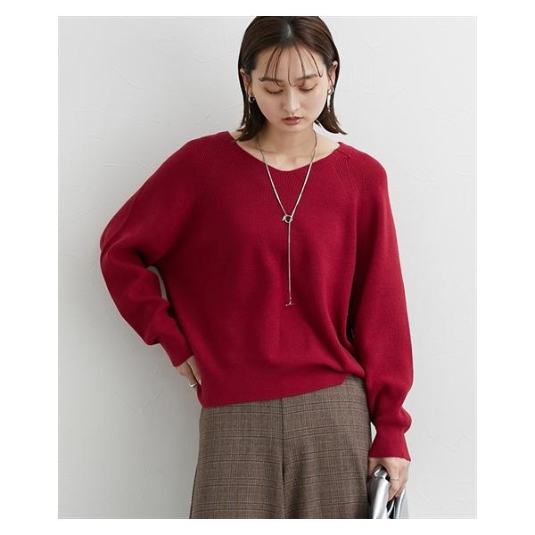 ニッセン（nissen） ニット セーター レディース もちもち素材 畔編みV