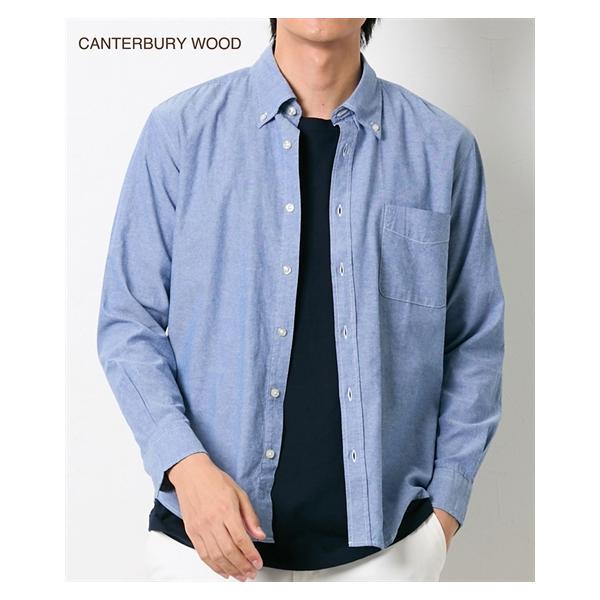 ニッセン（nissen） シャツ カジュアル メンズ 綿100％ オックス無地