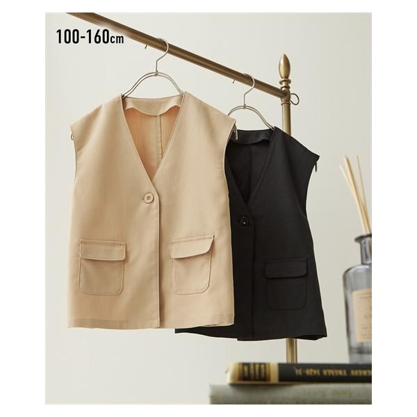 キッズ ジレ 女の子 子供服 ジュニア服 身長140/150/160cm ニッセン  