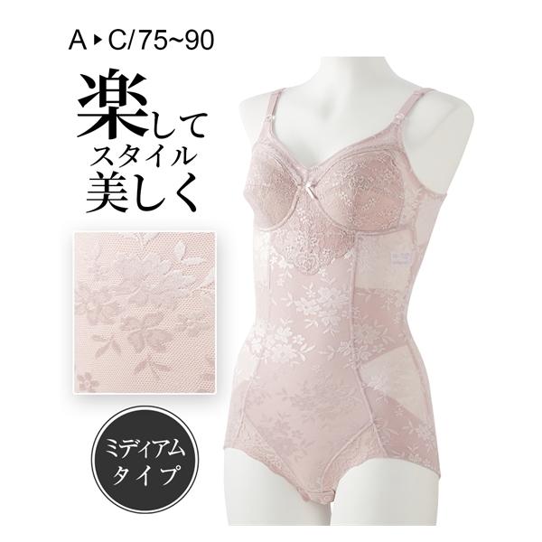 ニッセン（nissen） 大きいサイズ レディース 柄ジャガード ボディー