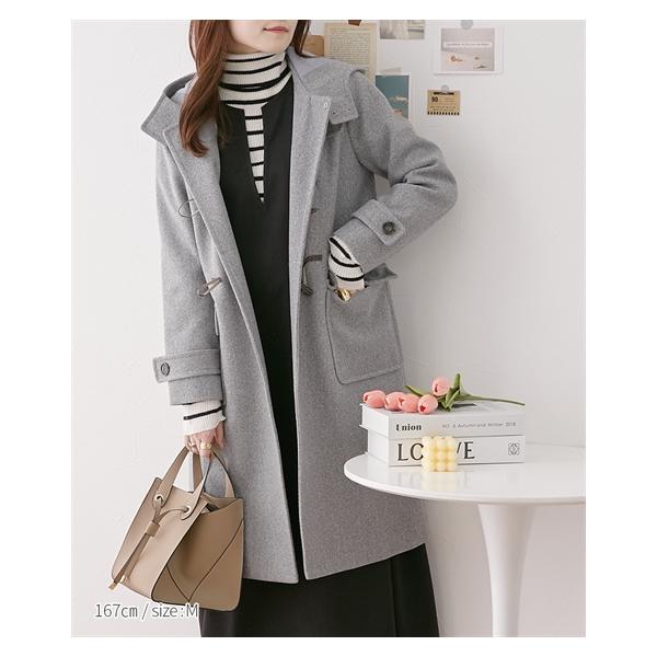 ニッセン（nissen） コート レディース ウール調ダッフル 冬 M/L