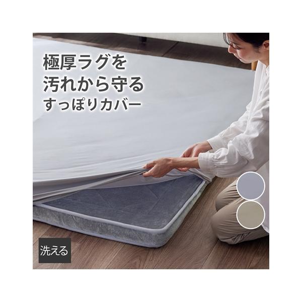 ニッセン（nissen） ラグ カーペット 絨毯 洗えるラグ カバー ｜着脱