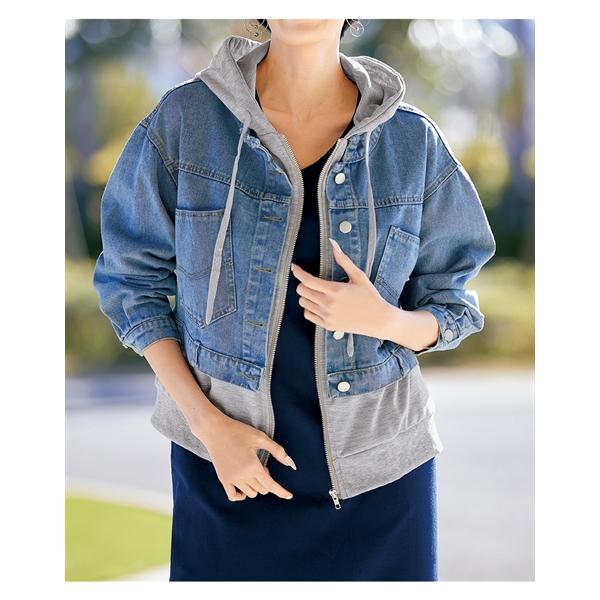 ジャケット アウター ドッキング デニム アトランダム M〜L ニッセン nissen ニッセン（nissen） ジャケット アウター ドッキング デニム アト