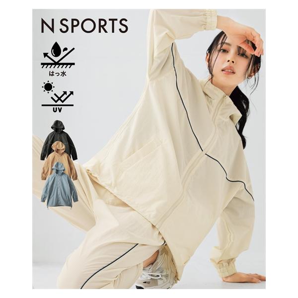 MASTER SUNNY EDITION レディースナイロンジャケットほぼ未使用 ニッセン スポーツウェア アウター レディース ラインパイピング