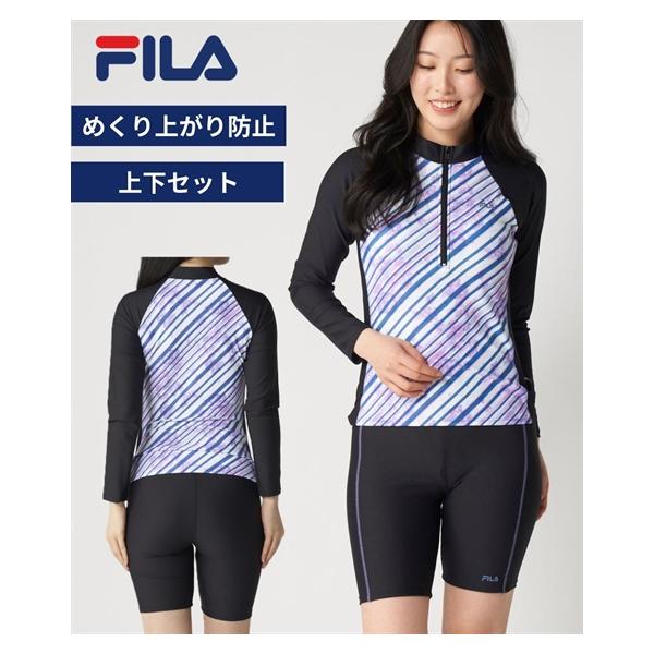 FILA（フィラ） 水着 フィットネス 競泳 レディース プリント 長袖