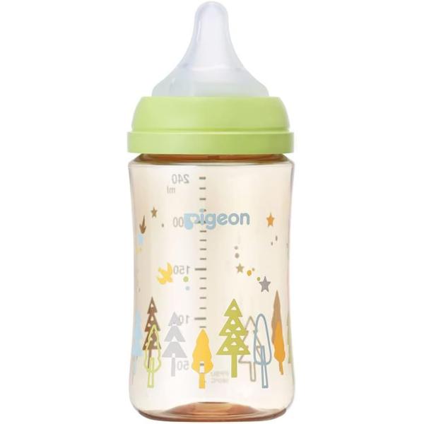 母乳実感哺乳びん プラスチック240mlの特徴・3カ月から、母乳実感乳首M（Y字形）付き。・哺乳の3原則「吸着（きゅうちゃく）」「吸啜（きゅうてつ）」「嚥下（えんげ）」をサポートします。「吸着」サポート：おっぱいに近づけ、スムーズな舌の動き...