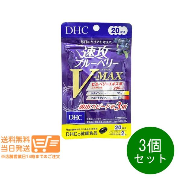 DHC 速攻ブルーベリー V-MAX 20日分 3個セット サプリメント : 日楽家