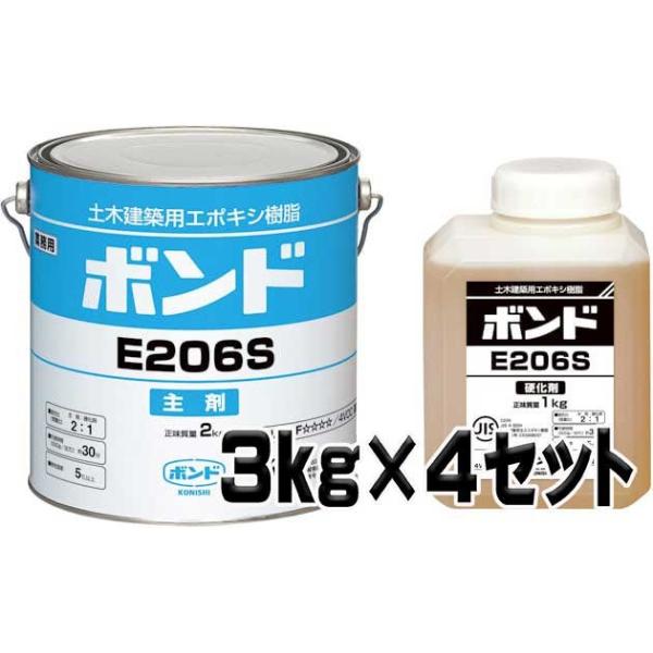 ボンド E208W 4セット 3kg 楽天市場】コニシボンドE208W(冬用) 3kg×4セット注入補修用・充てん