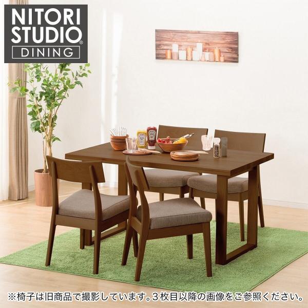 ニトリ ダイニングテーブル5点セット(T-06U 135MBR/C-49 MBR/AQ