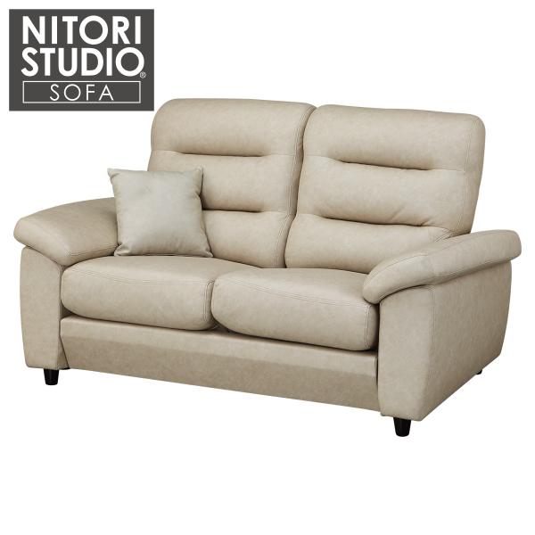 ニトリ ソファー ソファ 布(PUコーティング)張り2人掛けソファ(N