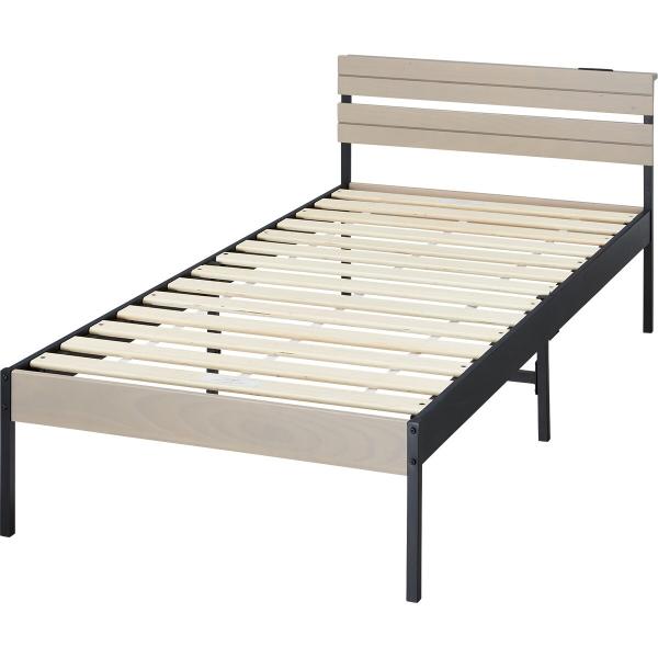 ニトリ（NITORI） すのこシングルベッドフレーム(XB101 LGY/BK) スノコ