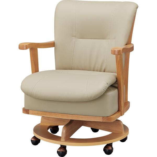 ココろん꧁ニトリ NITORI꧂回転式ダイニングチェア×4脚セット レザー