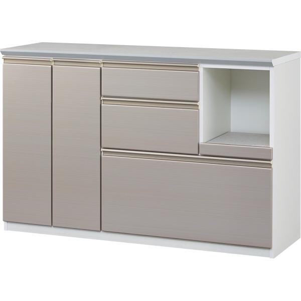 NITORIキッチンカウンターアルミナ3 140CT DBR 幅140cm 美品 ニトリ（NITORI） キッチンカウンター(アルミナ3 140CT SI) : ニトリ