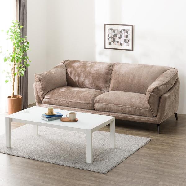 699 ニトリ 3人掛けソファ 花柄 布張り 北欧 かわいい リビング 美品 b