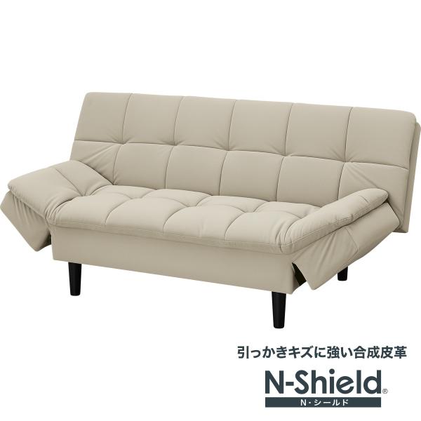 ニトリ（NITORI） 傷・汚れに強い ソファベッド 合皮タイプ(BD03 N