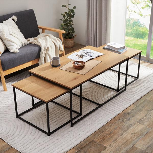 ニトリ（NITORI） センターテーブルセット(KP501 LBR/BK) : ニトリ