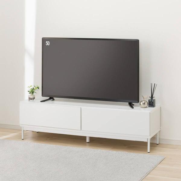R423 NITORI ローボード、テレビボード、幅150cm 美品 ニトリ（NITORI） テレビ台(ローボード LK01 150WH) : ニトリ Yahoo!店
