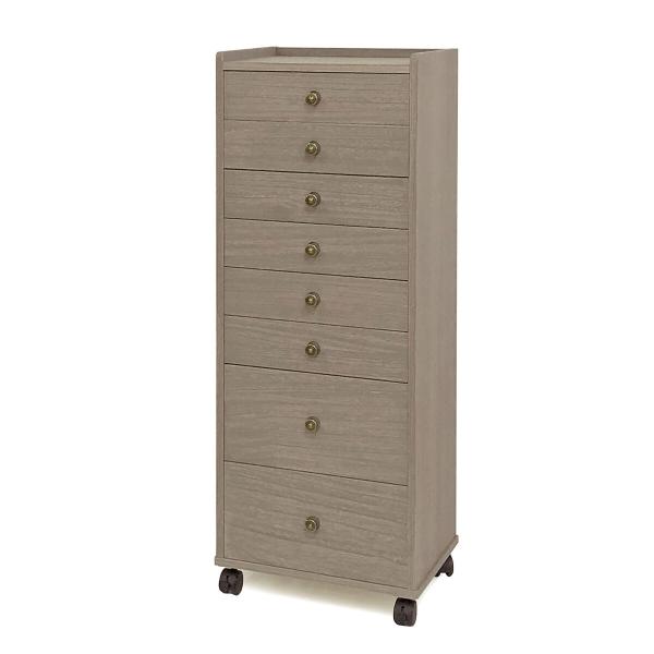 ニトリ（NITORI） キャスター付き総桐8段チェスト(MR 104H GY