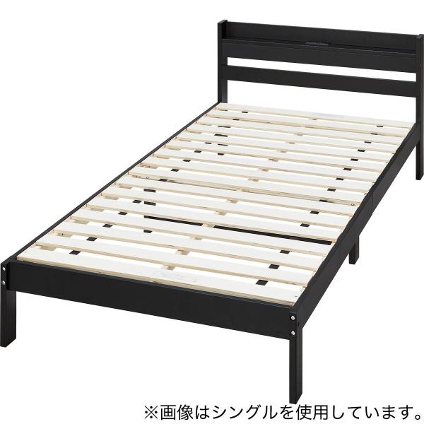 【美品】ニトリセミダブルベッド ニトリ（NITORI） セミダブルベッドフレーム(WD101 SL 棚・コンセント