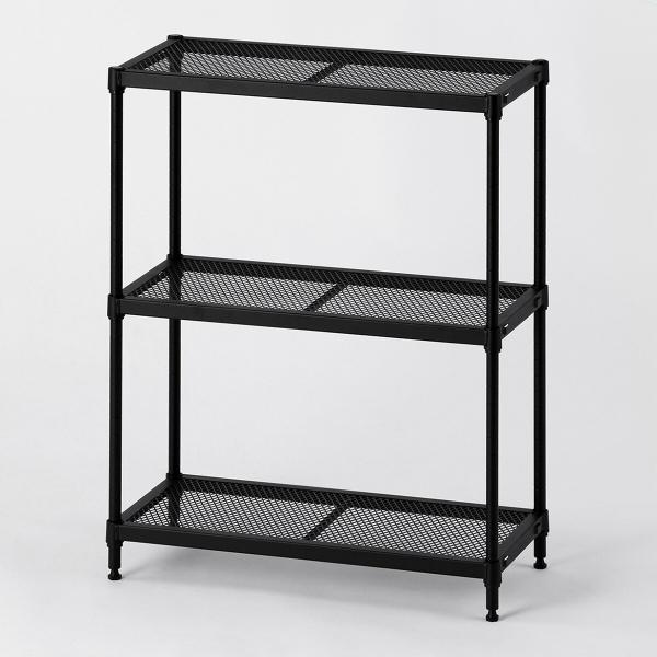 【未使用品】ブラックスチールラック 2個セット ニトリ（NITORI） (幅65cm) 連結可能なスチールラック (STメッシュ) 2