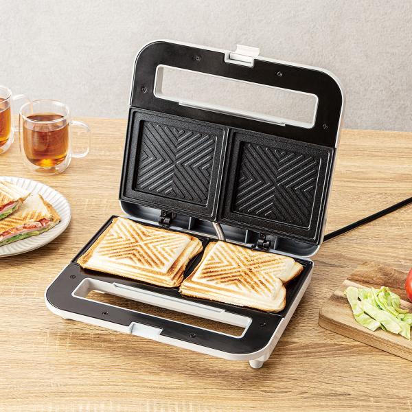 ■■ニトリ公式サイト■■はさんで焼くだけで、簡単ごちそう。立てられてコンパクトに収納できる、ダブルホットサンドメーカーです。一部地域を除き、お時間指定が可能な商品です。こちらの画面上にて、配達時間を指定しカートにお入れください。※お買上いた...