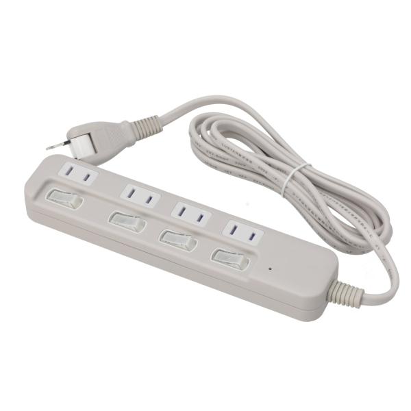 節電タップ(4口 LB-4C4S モカ) デコホーム ニトリ : ニトリ Yahoo!店