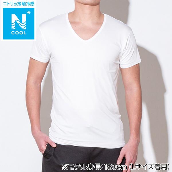 クチネリ デザイン Tシャツ メッシュVネック