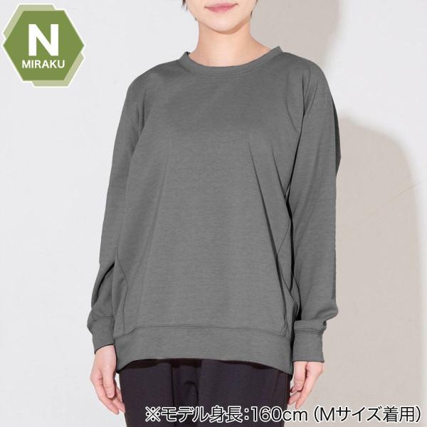 WOMENS 着るだけで疲労回復リカバリーウェア 長袖Tシャツ(Nミラク グレー M) ニトリ
