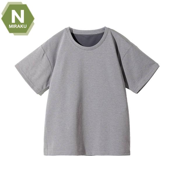 WOMENS 着るだけで疲労回復リカバリーウェア 半袖Tシャツ(Nミラク グレー L) ニトリ